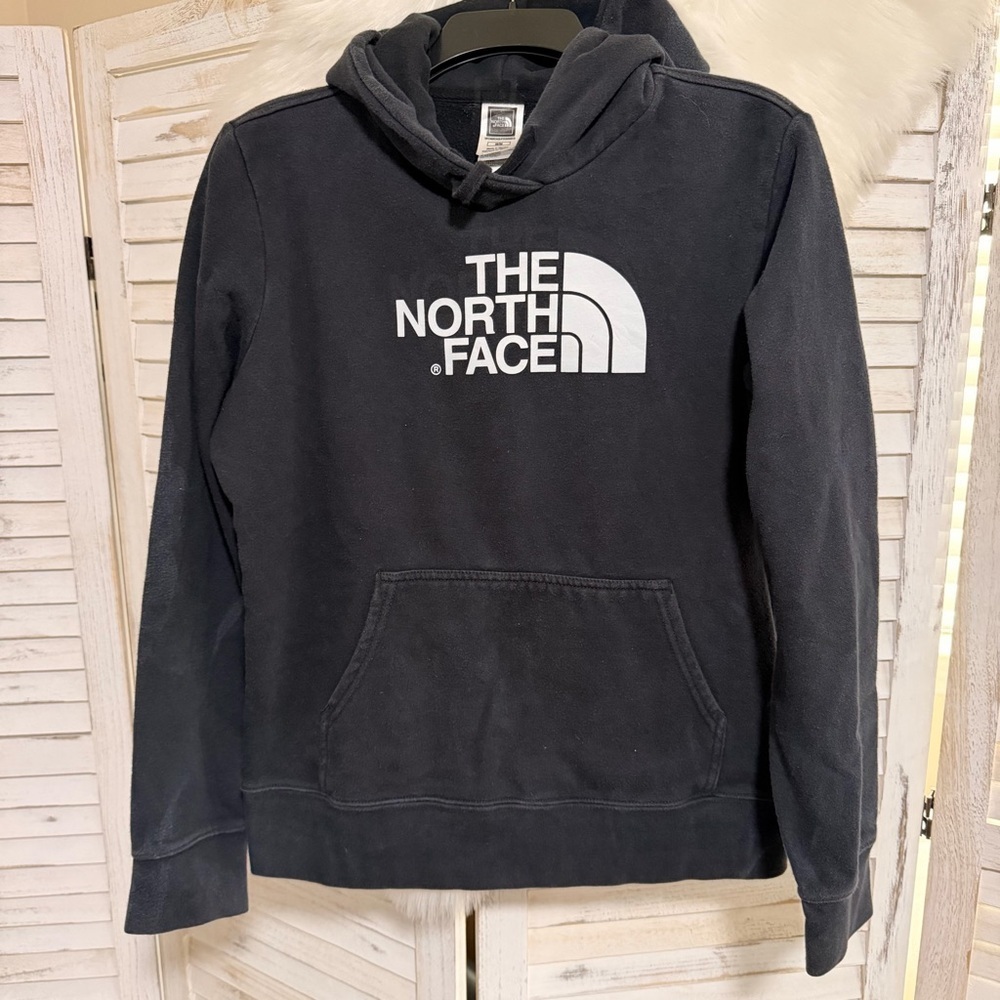 The North Face Women’s Black Pullover Hoodie with White Logo